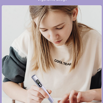 Purple Professional Electric Nail File Kit - Portable USB-C Rechargeable Manicure Drill with 6 Speeds & 5 Heads