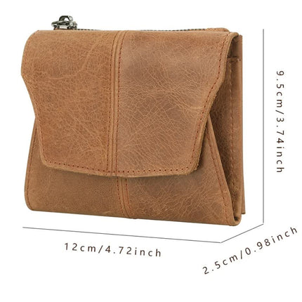 Green Genuine Leather Women's Wallet -C Multifunctional Coin & Card Holder, Fashionable Card Box in Top-Grade Cowhide