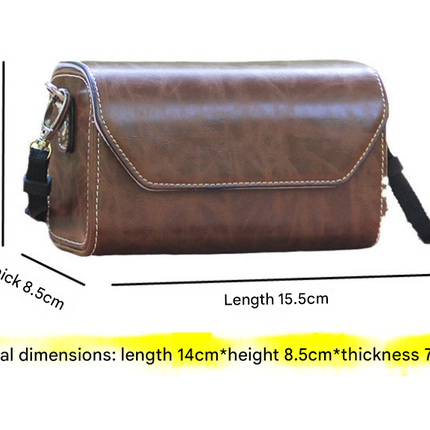 Black PU Leather Camera Bag for Fujifilm X Canon G Olympus PEN - Compact Vintage Design