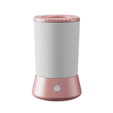 Pink-white Portable Dog Paw Cleaner - Gentle Silicone Pet Foot Washer Cup for Muddy Paws