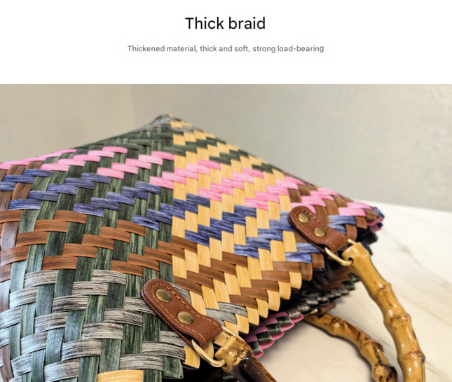 Black-coated Dog Vintage Striped Dachshund Woven Tote Bag – product detail