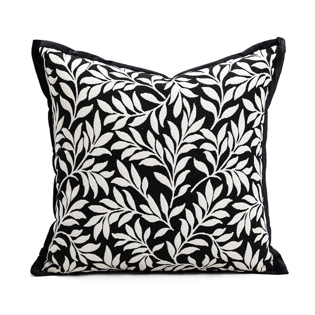 45 45cm Leaves Triangle Elegant Two-Piece INS-Style Jacquard Pillow Covers
