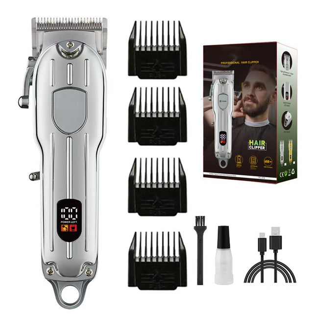 Silver Professional Electric Hair Clipper