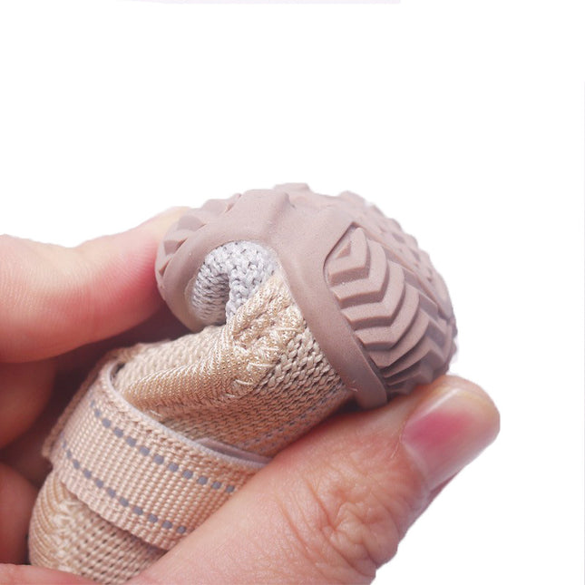 5 Khaki Breathable Woven Dog Shoes for Small to Medium Dogs – product detail