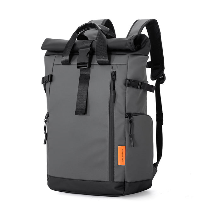 Grey Urban Explorer Roll-Top Backpack