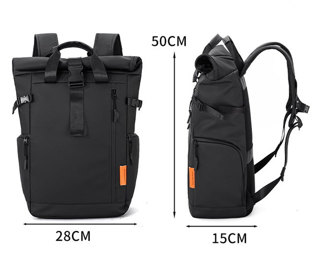 White Urban Explorer Roll-Top Backpack – product detail