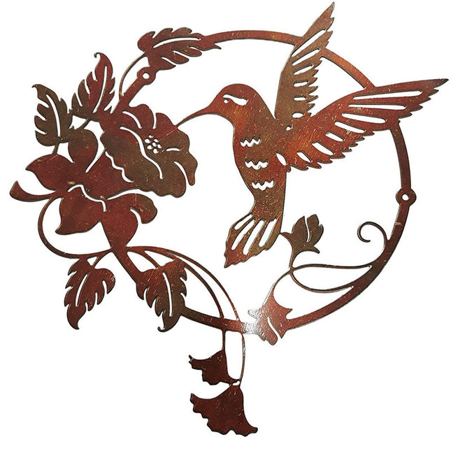 Brown Set of 2 Round Metal Wall Art