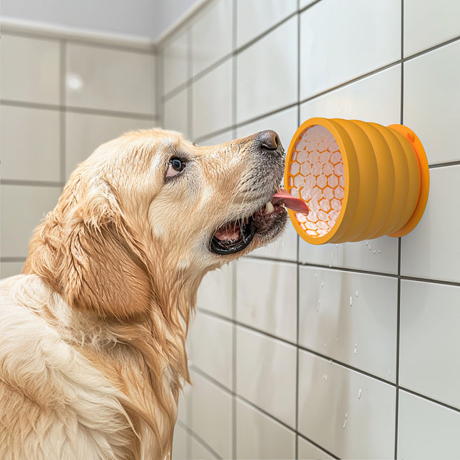 Yellow Large Anti-Choke Slow Feeder Dog Bowl – product detail
