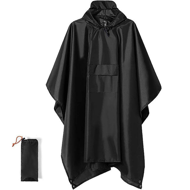 Black 3-in-1 Waterproof Rain Poncho