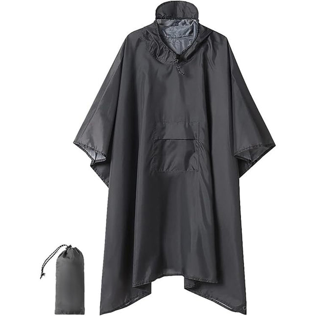 Grey 3-in-1 Waterproof Rain Poncho