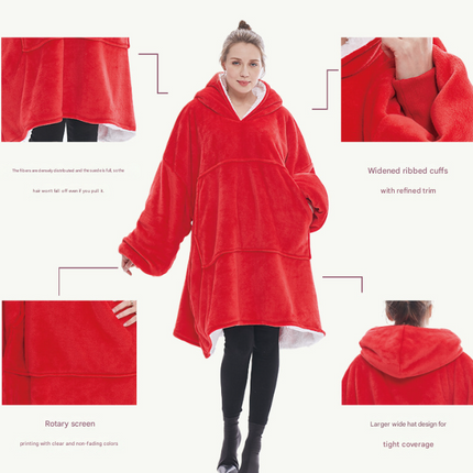 Khaki Oversized Wearable Blanket Hoodie – product detail