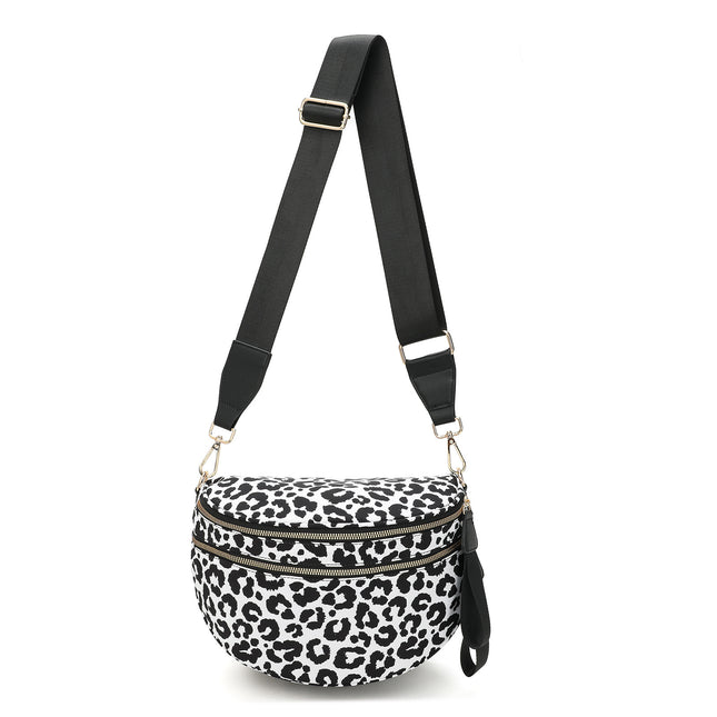 Black-white Checkered Trendy Sling Bag