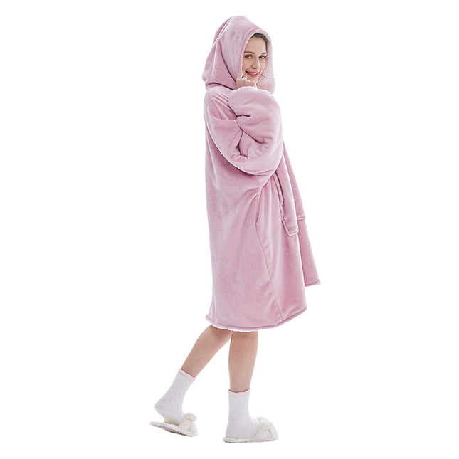Dark Pink Oversized Wearable Blanket Hoodie