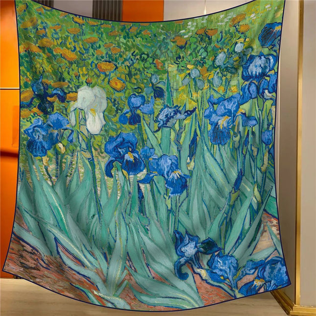Irises Elegant Artistry Shawl