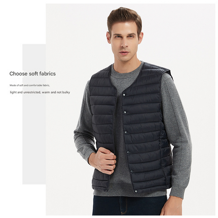 S Wine Red Men's Lightweight Quilted Puffer Vest - Ideal Sleeveless Jacket for Winter Layering
