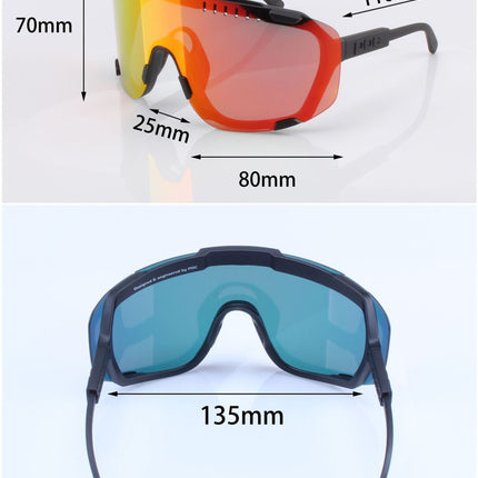 White Frame Tea Gold Tablet Oversized Shield Cycling Sunglasses - Wide Vision UV400 Sports Eyewear for Road & MTB