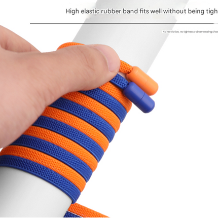 Black No-Tie Elastic Shoelaces with Quick Lock System - Flat Tieless Laces for Kids and Adults