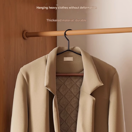 Premium Solid Wood Clothes Hangers Set of 6 - Wide Shoulder Non-Slip Suit Hangers
