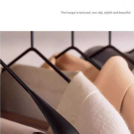 Premium Solid Wood Clothes Hangers Set of 6 - Wide Shoulder Non-Slip Suit Hangers