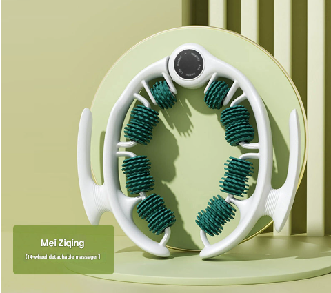 Green Ergonomic U-Shape Leg Roller 360 Degree Massager for Muscle Relief Fitness Yoga V888-ELOSUNG33769