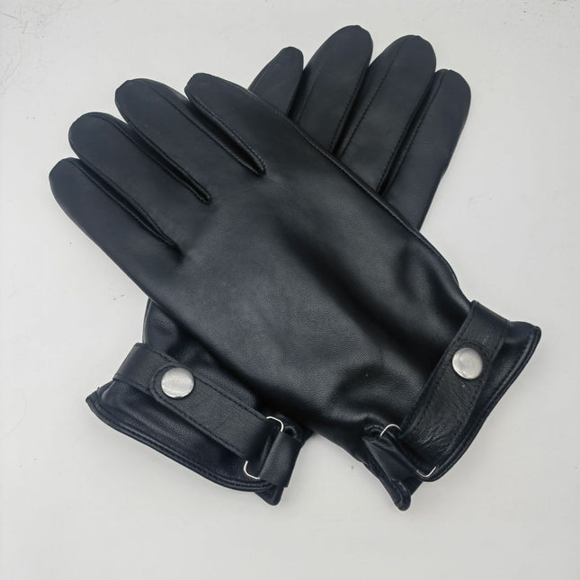 S Black Premium Men's Genuine Sheepskin Leather Driving & Cycling Gloves V888-ELOSUNG33790