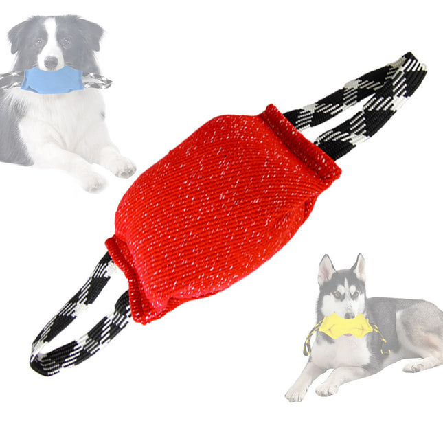 Red Durable Dog Tug Toy with 2 Handles