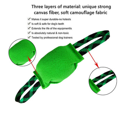 Black Durable Dog Tug Toy with 2 Handles – design and finish