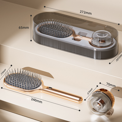 Rose Red Premium Self-Cleaning Hair Brush Set with Stand – design and finish