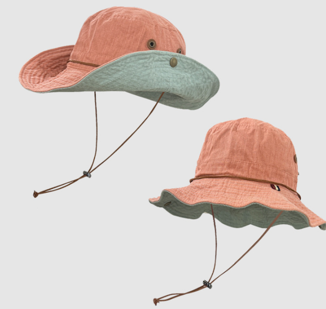 Pink Wide Brim Outdoor Cowboy Sun Hat