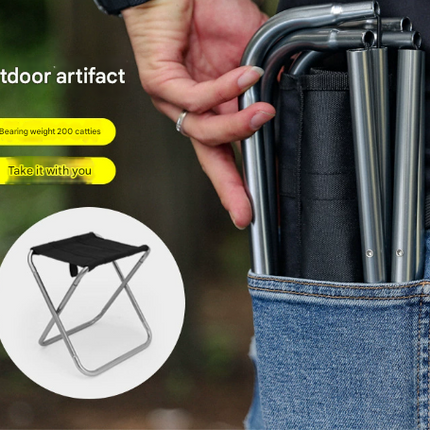 Big Grey Ultralight Portable Folding Camping Stool – product detail