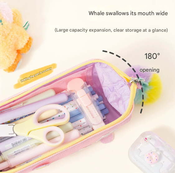 Pink Cute Cat Pencil Case for Girls – product detail