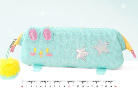 Green Cute Cat Pencil Case for Girls