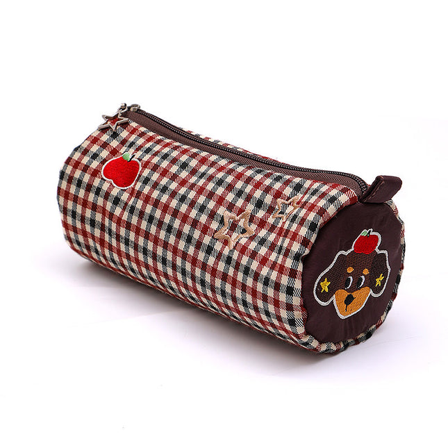 Coffee Vibrant Color Block Pencil Case