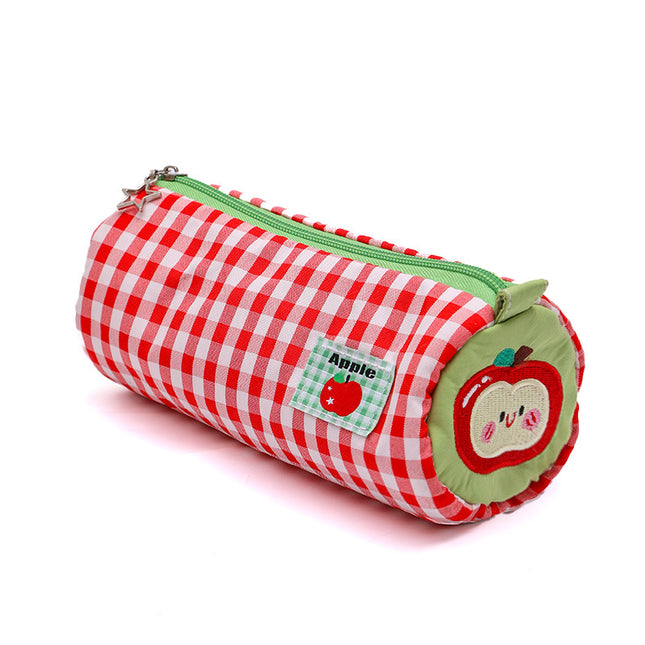 Red Vibrant Color Block Pencil Case