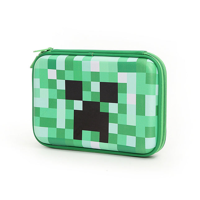 Green 3D Mosaic EVA Hard Shell Pencil Case