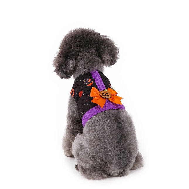 XL Halloween Pumpkin Dog Harness Dress