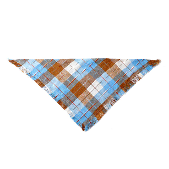 Blue S 55x38x38cm Thanksgiving Plaid Dog Bandana 2-Pack