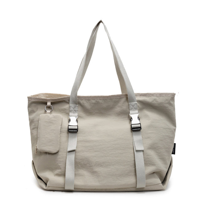 Beige Modern Utility Tote Bag for Women