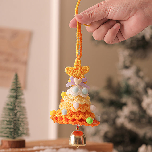2PCS Multicolor-purple Handmade-Style Crochet Christmas Tree Ornament