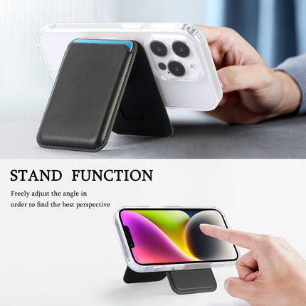 Light Purple Slim Magnetic Card Holder Wallet with Adjustable Kickstand - MagSafe Compatible