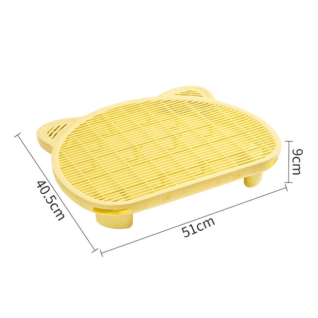 Yellow Elevated Cat Litter Trapping Mat