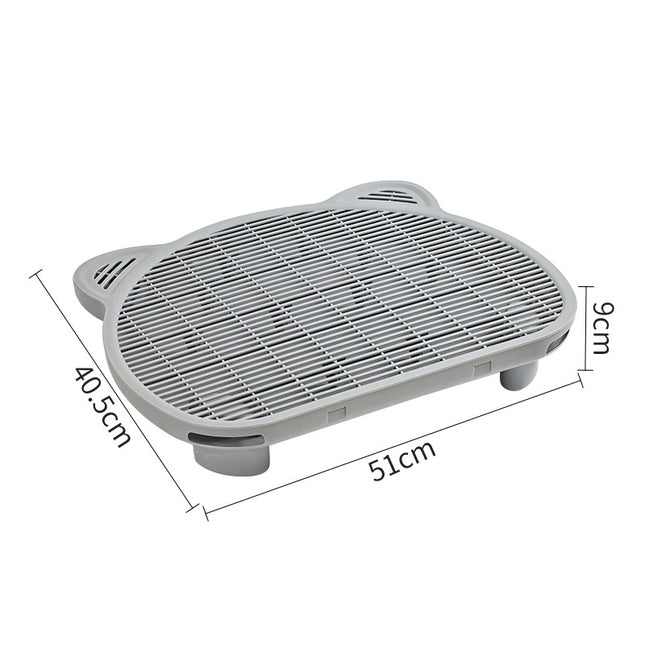 Grey Elevated Cat Litter Trapping Mat