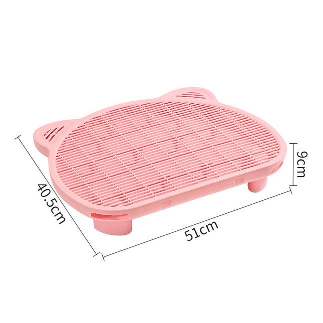 Pink Elevated Cat Litter Trapping Mat