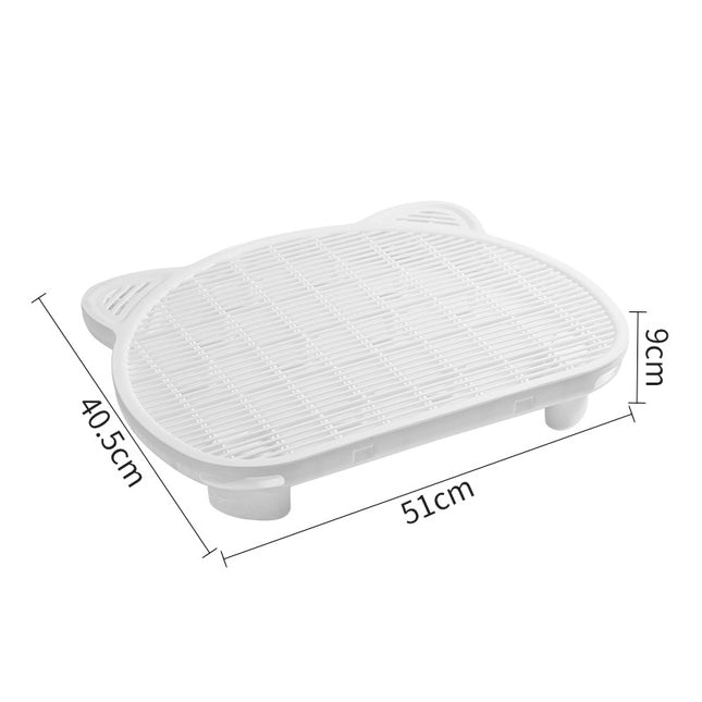White Elevated Cat Litter Trapping Mat