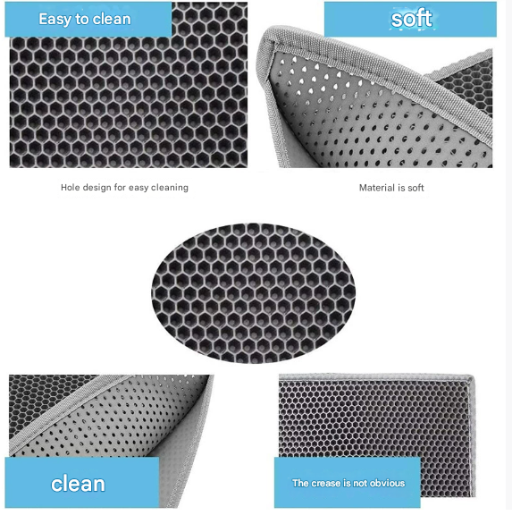 Black Large Double-Layer Cat Litter Trapping Mat – product detail