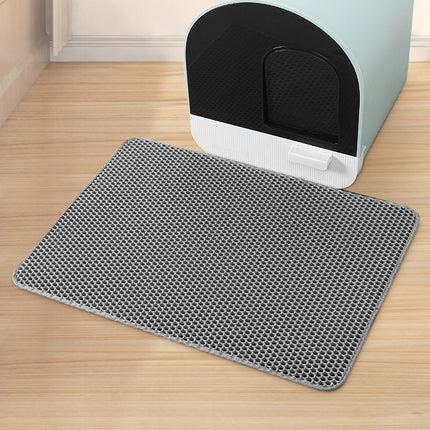 Grey Large Double-Layer Cat Litter Trapping Mat