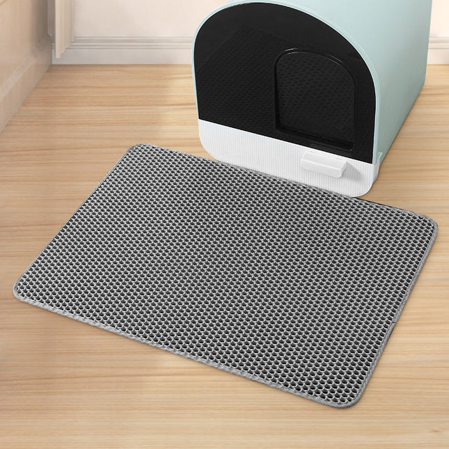Grey Large Double-Layer Cat Litter Trapping Mat