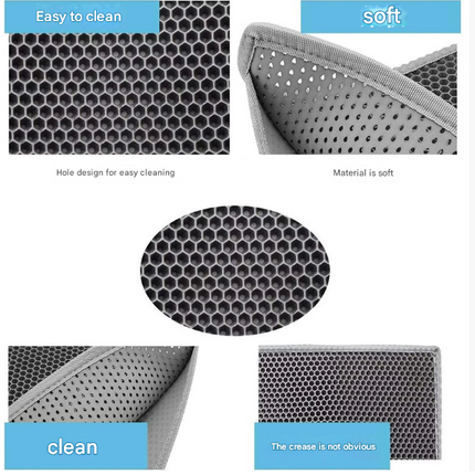 Grey Large Double-Layer Cat Litter Trapping Mat – product detail