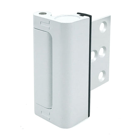 White Heavy-Duty Hotel Style Security Door Lock - Childproof Door Reinforcement Latch for Home Safety