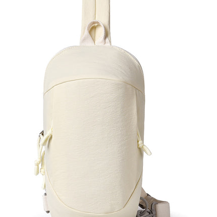 Beige Minimalist Anti-Theft Sling Bag for Men & Women - Water-Resistant Crossbody Chest Pack, Fits 9.7-inch Tablet